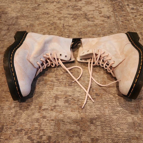 Pink Tie Dye Dr. Martens 9 Women - Picture 3 of 9